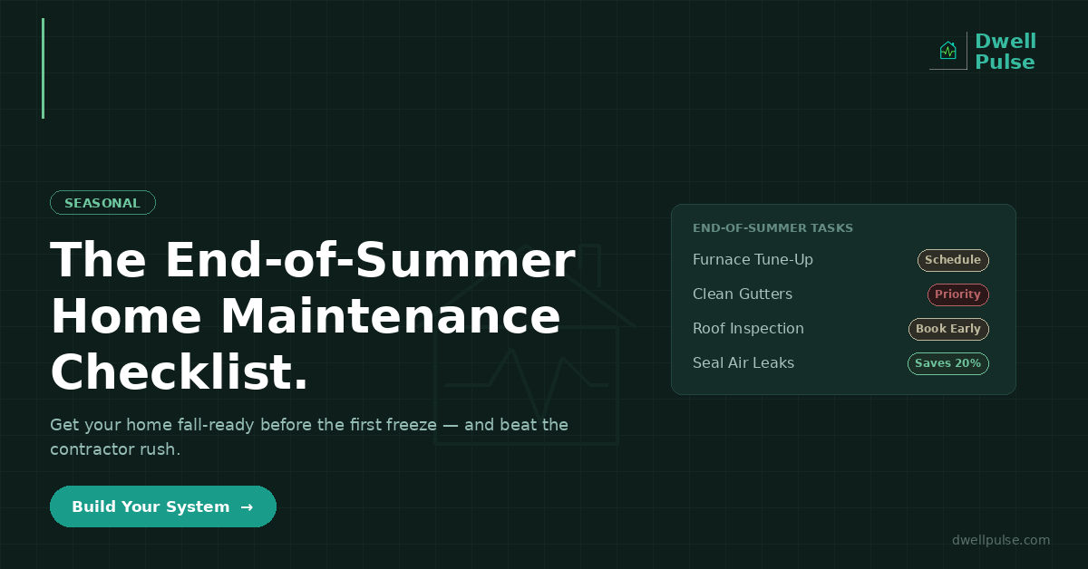 The End-of-Summer Home Maintenance Checklist: Get Ready for Fall Before It Arrives