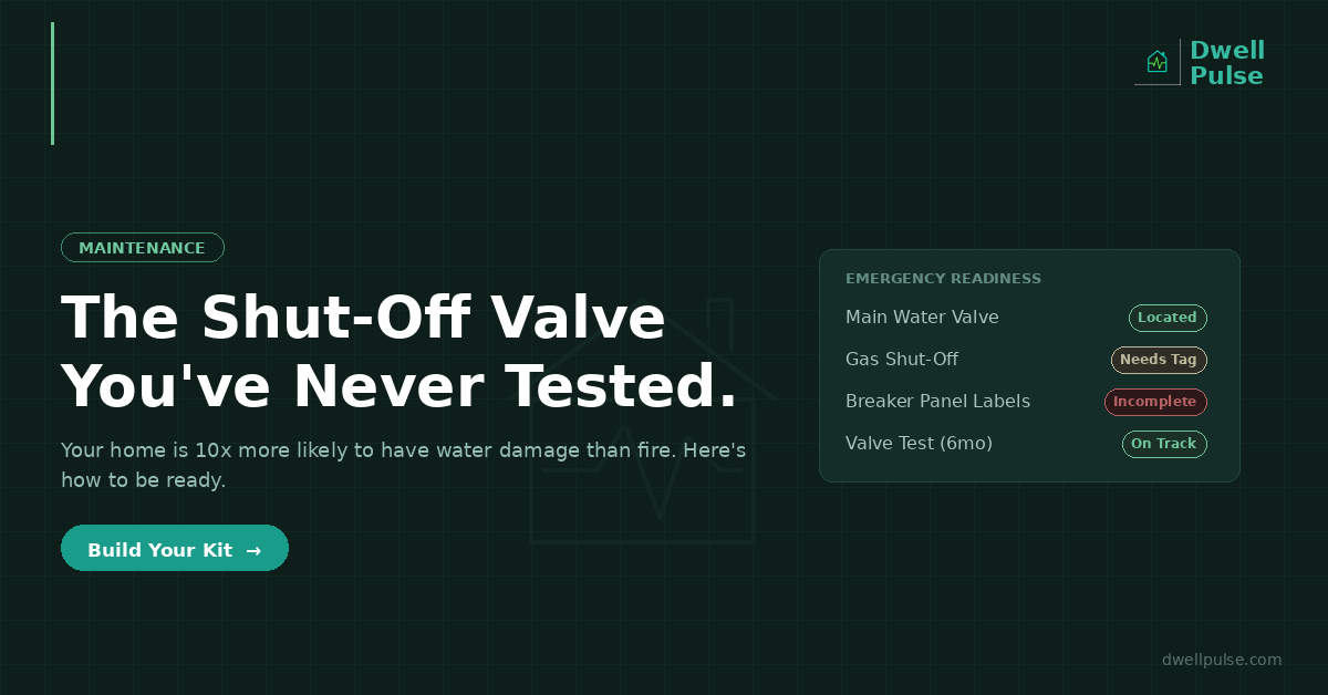 The Shut-Off Valve You've Never Tested: A Home Emergency Readiness Guide