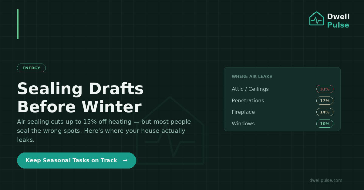 Sealing Drafts Before Winter: Where Your House Actually Leaks (It's Not Mostly the Windows)